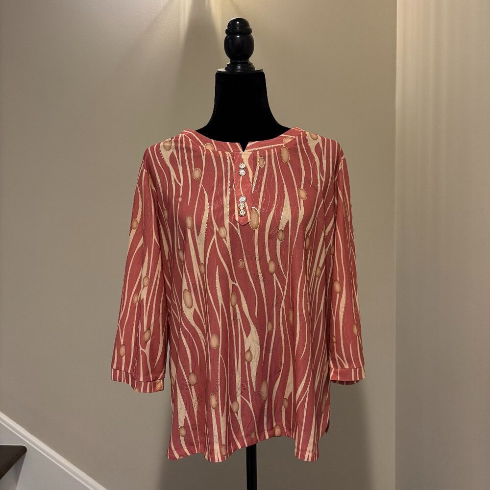 DONATED–Pink & Gold Top